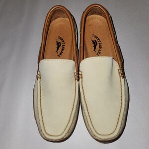 Tommy Bahama Loafer Slip On Sz 9 Oyster Leather